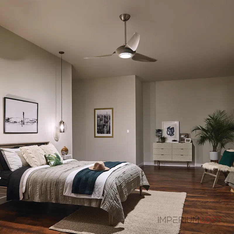 Люстра-вентилятор Kichler Voya KLF-VOYA-60-BS от ImperiumLoft