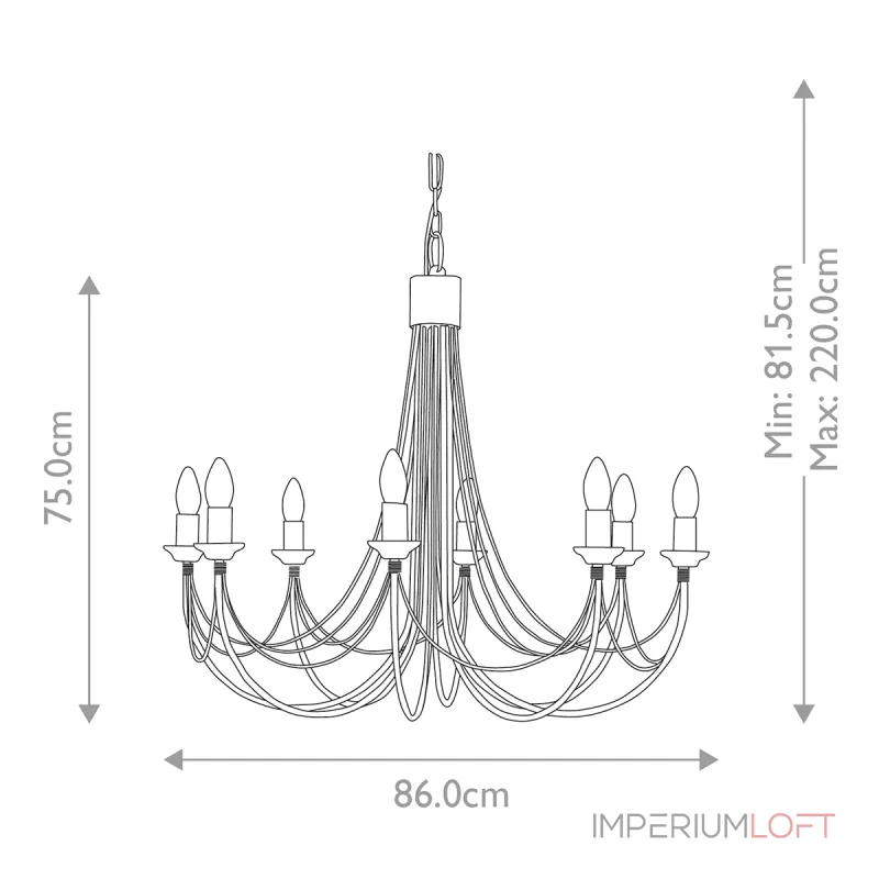 Люстра Elstead Lighting Carisbrooke CB8-BLACK от ImperiumLoft Люстра Elstead Lighting Carisbrooke CB8-BLACK от ImperiumLoft