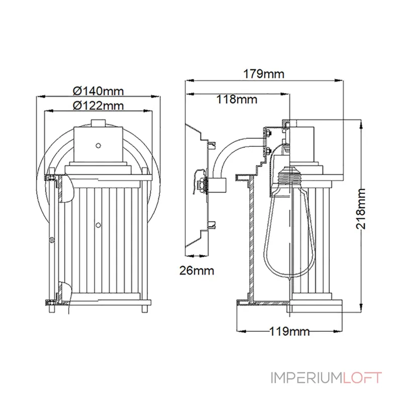 Бра Quoizel Riggs QZ-RIGGS1-BATH-WS от ImperiumLoft Бра Quoizel Riggs QZ-RIGGS1-BATH-WS от ImperiumLoft