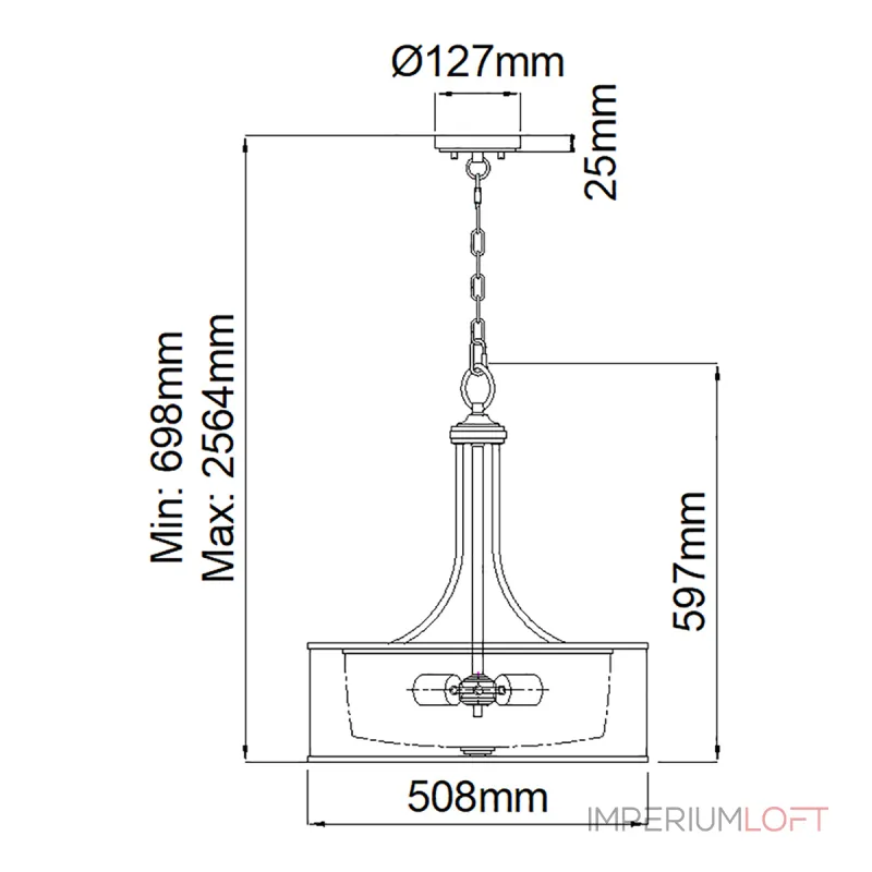 Подвесной светильник Kichler Lacey KL-LACEY-P-L-MB от ImperiumLoft