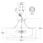 Потолочный светильник Kichler Lacey KL-LACEY-SFM-MB от ImperiumLoft