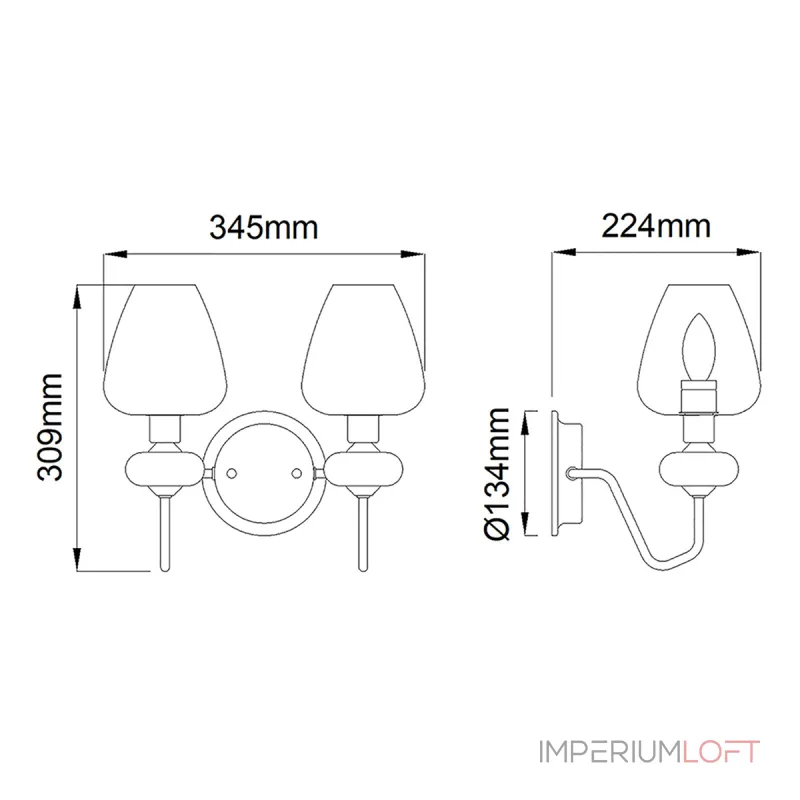 Бра Elstead Lighting Armand DL-ARMAND2-AB от ImperiumLoft