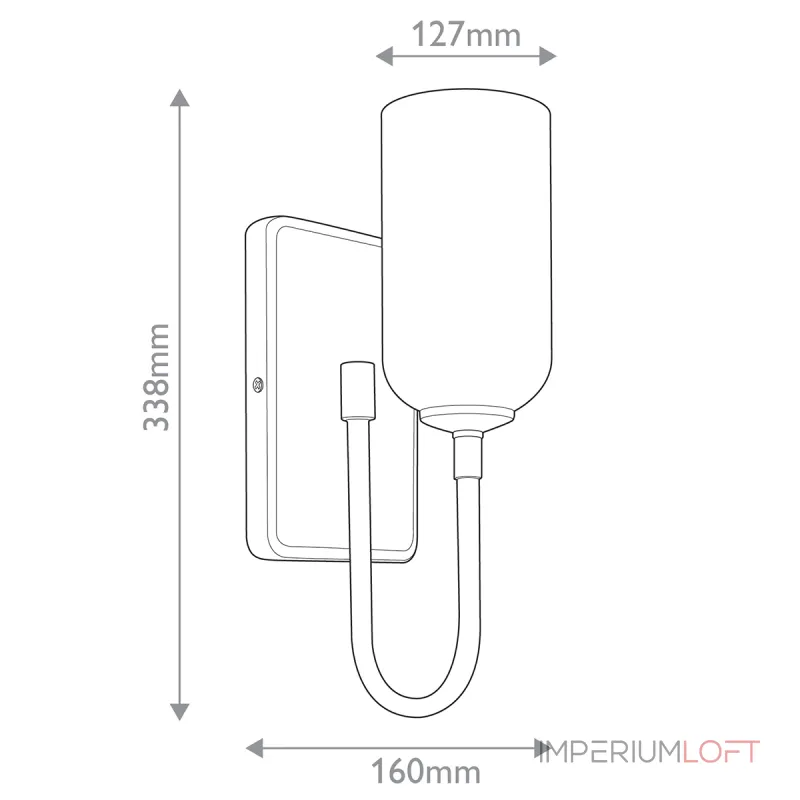 Бра для ванных комнат Kichler Solia KL-SOLIA-1W-CPZB от ImperiumLoft