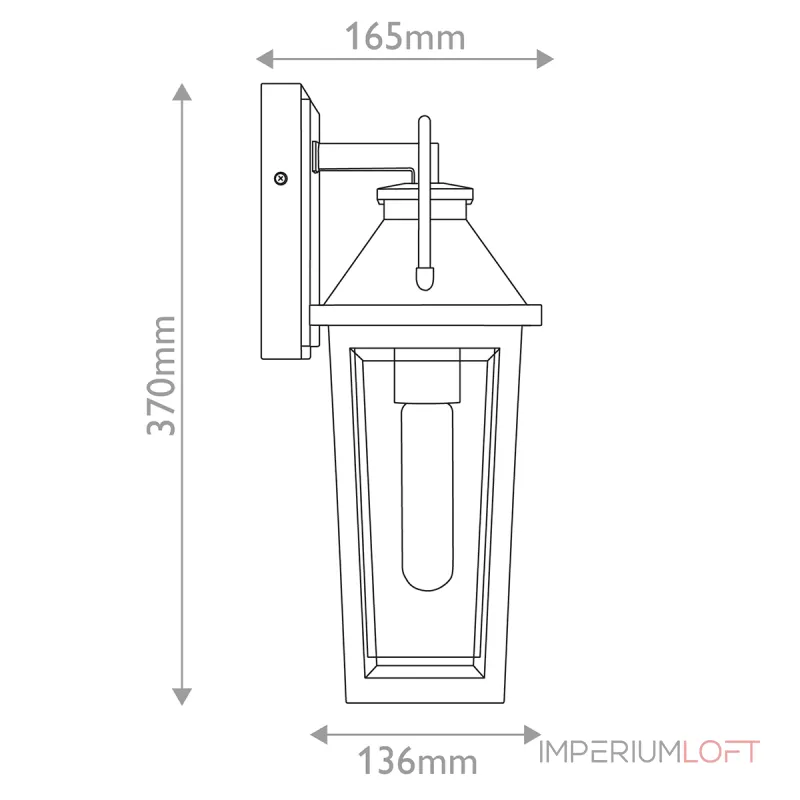 Настенный фонарь Quoizel Buckley QZ-BUCKLEY-S-MBK от ImperiumLoft