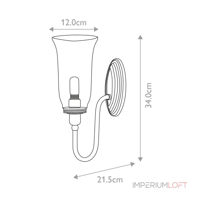 Бра для ванных комнат Elstead Lighting Blake BATH-BLAKE2-PB от ImperiumLoft