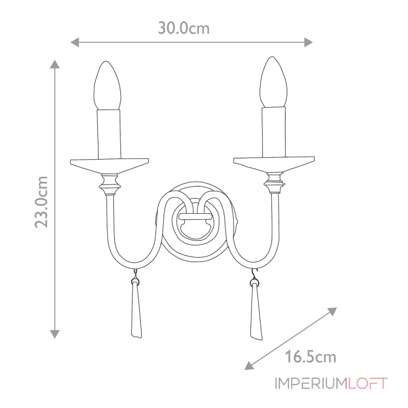 Бра Elstead Lighting Finsbury park FP2-POL-NICKEL от ImperiumLoft