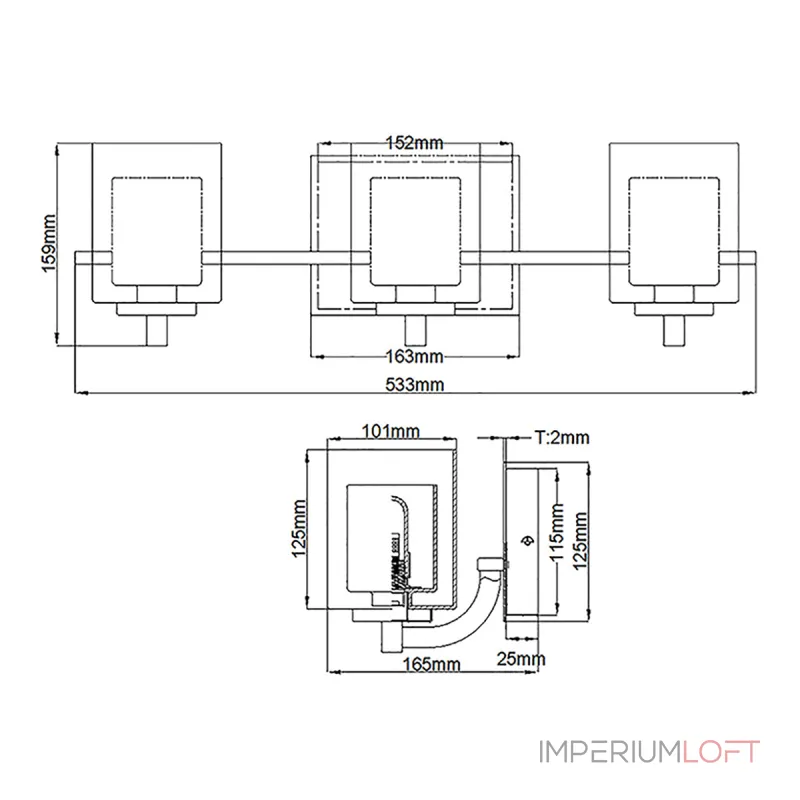 Бра для ванной Quoizel Kolt QZ-KOLT3-PC-BATH от ImperiumLoft Бра для ванной Quoizel Kolt QZ-KOLT3-PC-BATH от ImperiumLoft