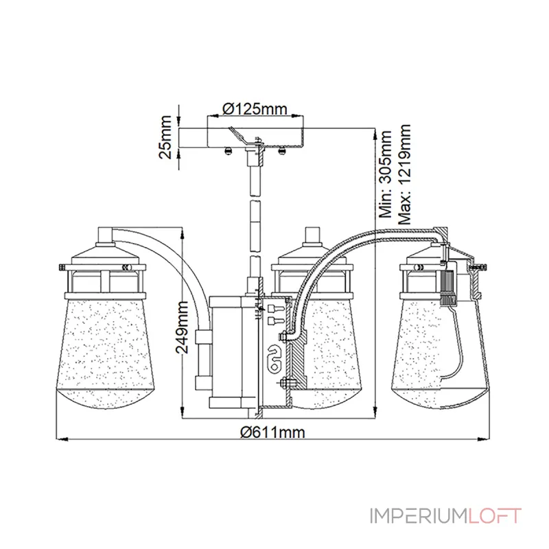 Подвесной фонарь Kichler Lyndon KL-LYNDON-5P-AZ от ImperiumLoft Подвесной фонарь Kichler Lyndon KL-LYNDON-5P-AZ от ImperiumLoft