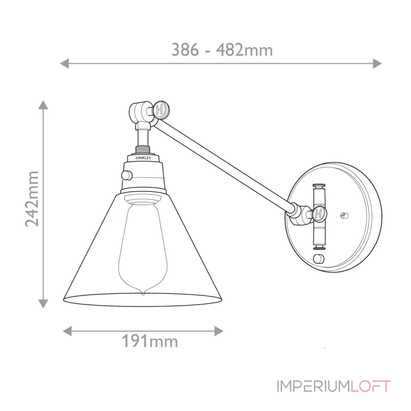 Бра Hinkley Arti HK-ARTI-1W-HB-CG от ImperiumLoft Бра Hinkley Arti HK-ARTI-1W-HB-CG от ImperiumLoft