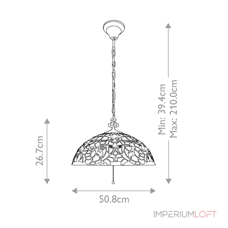 Подвесной светильник Quoizel Kami QZ-KAMI-P от ImperiumLoft