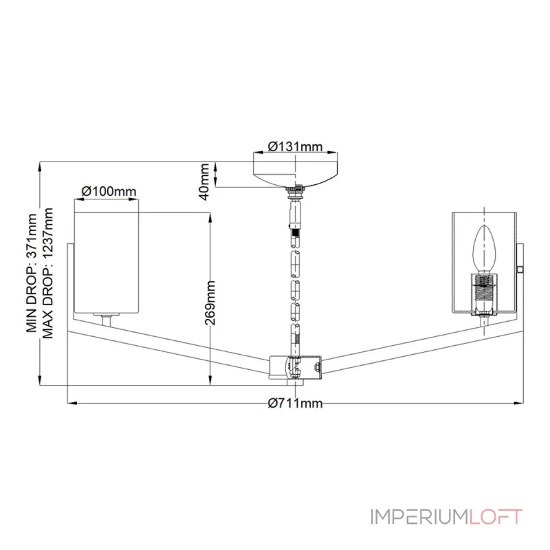Люстра Kichler Nye QN-NYE6-BNB от ImperiumLoft