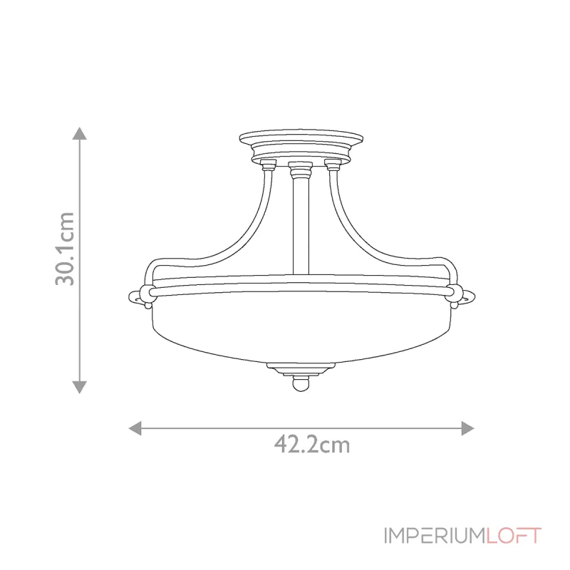 Потолочный светильник Quoizel Griffin QZ-GRIFFIN-SFS-WS от ImperiumLoft Потолочный светильник Quoizel Griffin QZ-GRIFFIN-SFS-WS от ImperiumLoft