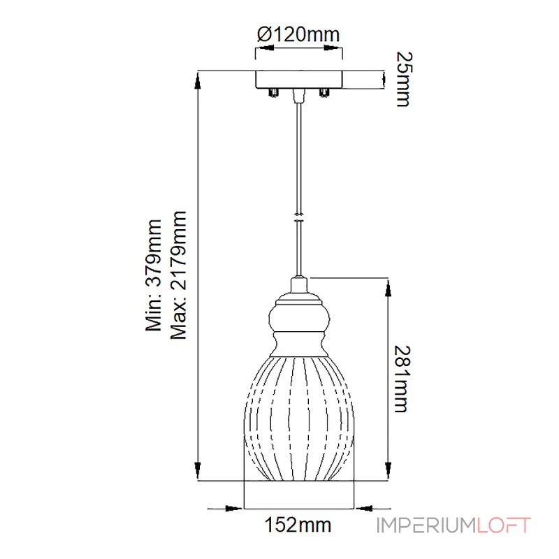Подвесной светильник Kichler Riviera KL-RIVIERA-P-C от ImperiumLoft