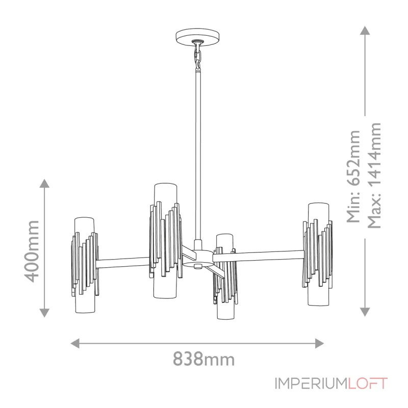 Люстра Elstead Lighting Marvele MARVELE8-AB-OPAL от ImperiumLoft