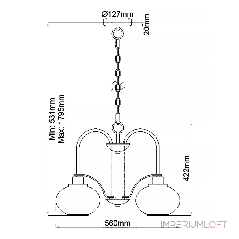 Люстра Quoizel Trilogy QZ-TRILOGY3-BN от ImperiumLoft