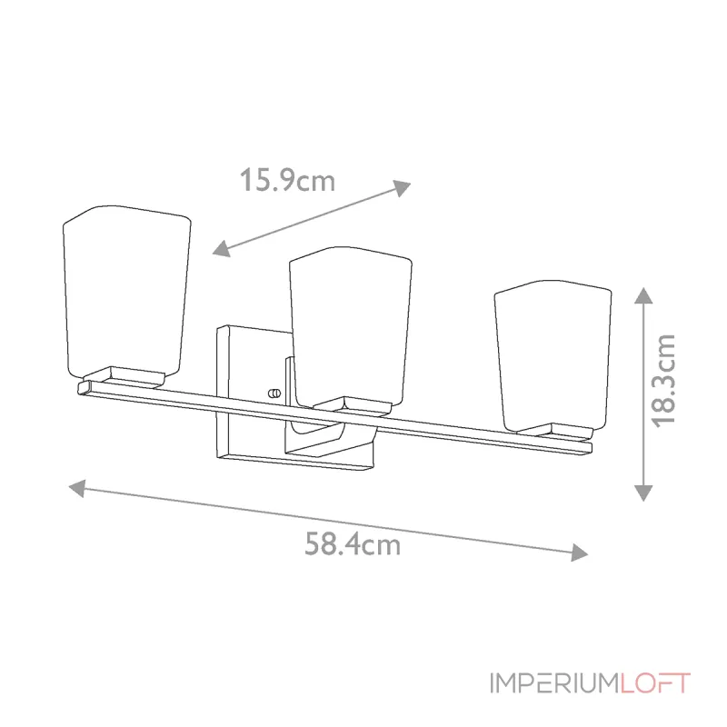 Бра для ванных комнат Kichler Roehm KL-ROEHM3-PC от ImperiumLoft