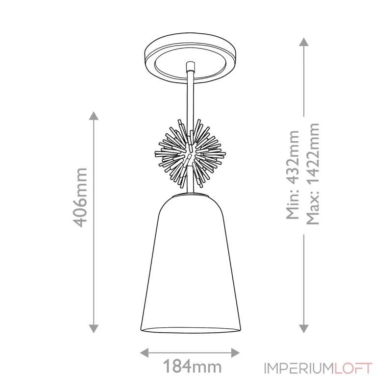 Подвесной светильник Elstead Lighting Staring STARING-MP-DG-OPAL от ImperiumLoft