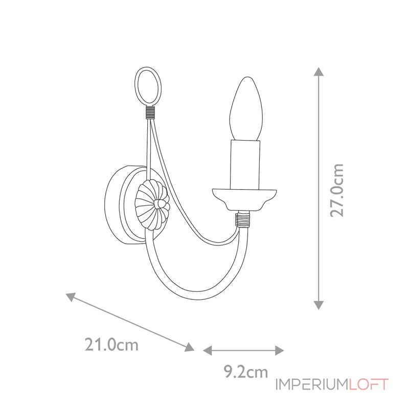 Бра Elstead Lighting Carisbrooke CB1-BLACK от ImperiumLoft