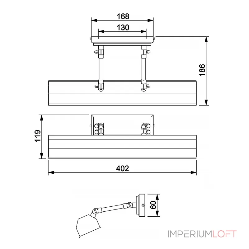 Светильник для картин Elstead Lighting Chawton CHAWTON-PLM-DB от ImperiumLoft
