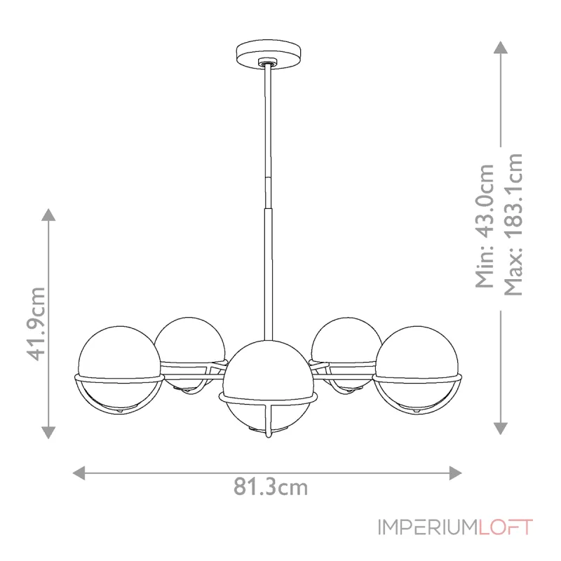 Люстра Feiss Apollo (fe) FE-APOLLO5-BB от ImperiumLoft