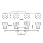 Бра для ванных комнат Kichler Kayva QN-KAYVA4-PN от ImperiumLoft
