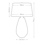 Настольная лампа Elstead Lighting Lena large LENA-TL-L-SMOKE-OWSS от ImperiumLoft