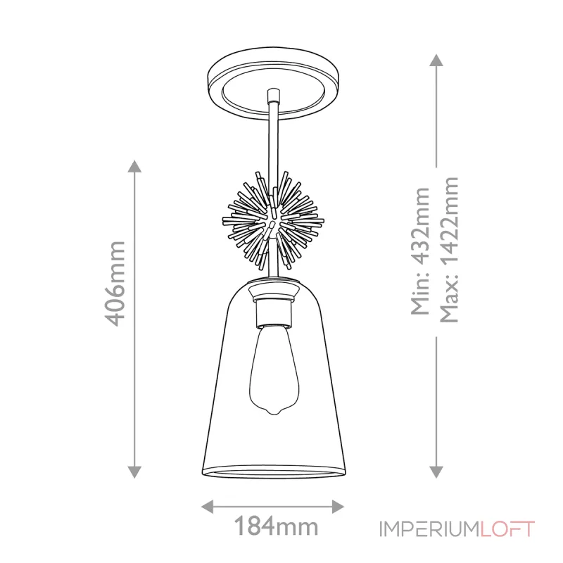 Подвесной светильник Elstead Lighting Staring STARING-MP-DG-CLEAR от ImperiumLoft