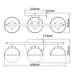 Бра для ванных комнат Hinkley Hollis HK-HOLLIS3-C-BK-BATH от ImperiumLoft