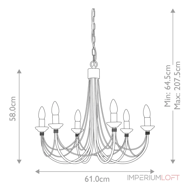 Люстра Elstead Lighting Carisbrooke CB6-BLACK от ImperiumLoft Люстра Elstead Lighting Carisbrooke CB6-BLACK от ImperiumLoft
