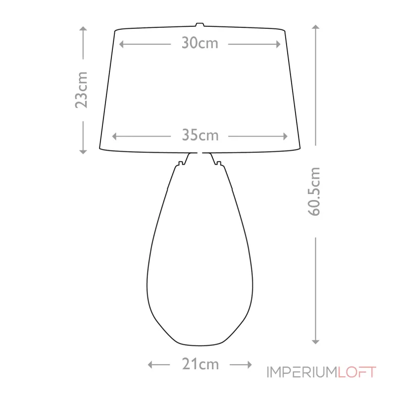 Настольная лампа Elstead Lighting Lena small LENA-TL-S-PLUM-OWSS от ImperiumLoft