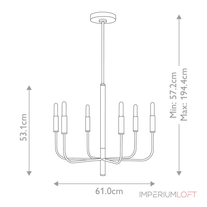Люстра Feiss Brianna FE-BRIANNA6-PN от ImperiumLoft