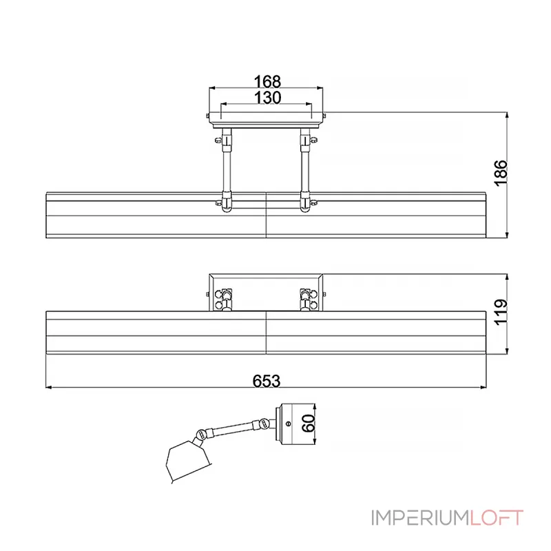 Светильник для картин Elstead Lighting Chawton CHAWTON-PLL-BLK от ImperiumLoft