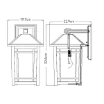 Настенный фонарь Quoizel Cedar point QZ-CEDAR-POINT-M-BK от ImperiumLoft