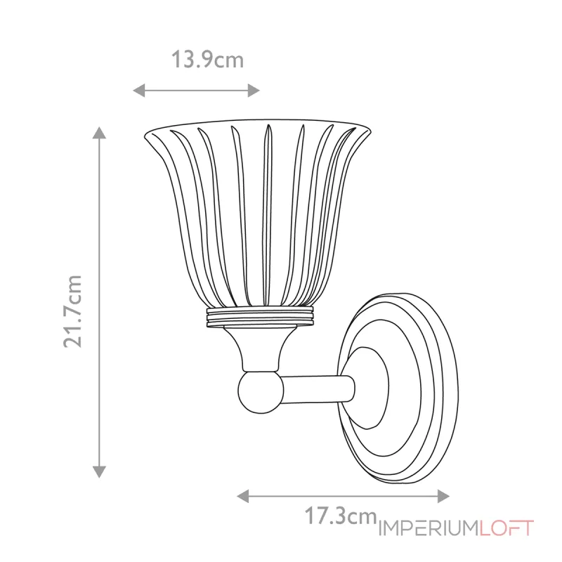 Бра для ванных комнат Elstead Lighting Austen BATH-AUSTEN1-PB от ImperiumLoft