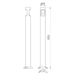 Фонарный столб Natural Concepts Dwell NC-003249-80-SB от ImperiumLoft