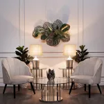 Лампа настольная серебристая (кремовый абажур) 22-88237 от ImperiumLoft