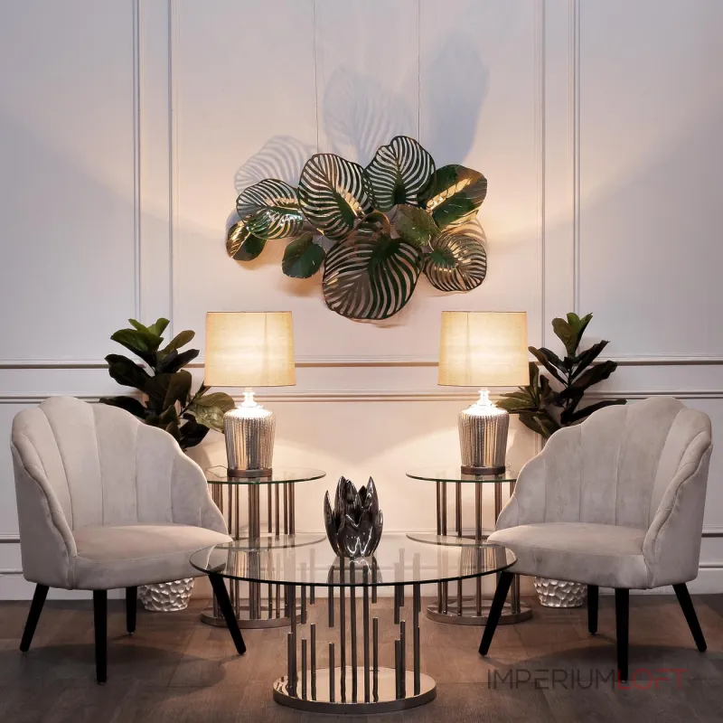 Лампа настольная серебристая (кремовый абажур) 22-88237 от ImperiumLoft Лампа настольная серебристая (кремовый абажур) 22-88237 от ImperiumLoft