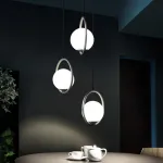 Подвесной светильник HOOP-TRIO Черный, Эллипс S+L+S, Планка от ImperiumLoft