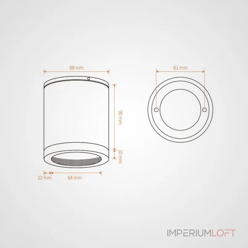Потолочный светильник TILL 9W Черный от ImperiumLoft Потолочный светильник TILL 9W Черный от ImperiumLoft
