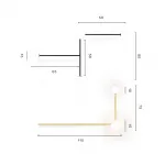 Настенный светильник LINES 4 Gold от ImperiumLoft