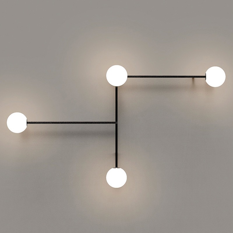 Настенный светильник LINES 4 Black от ImperiumLoft Настенный светильник LINES 4 Black от ImperiumLoft