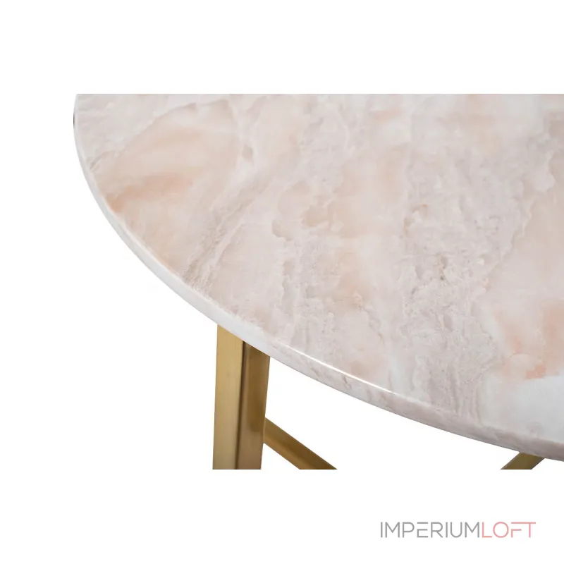 Столик журнальный круглый (искусственный мрамор) 30B-855-2X от ImperiumLoft