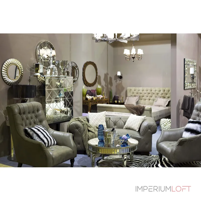 Стол зеркальный круглый низкий KFC247 от ImperiumLOFT от ImperiumLoft