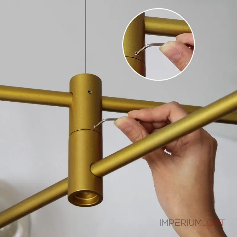 Люстра на штанге GAP золото