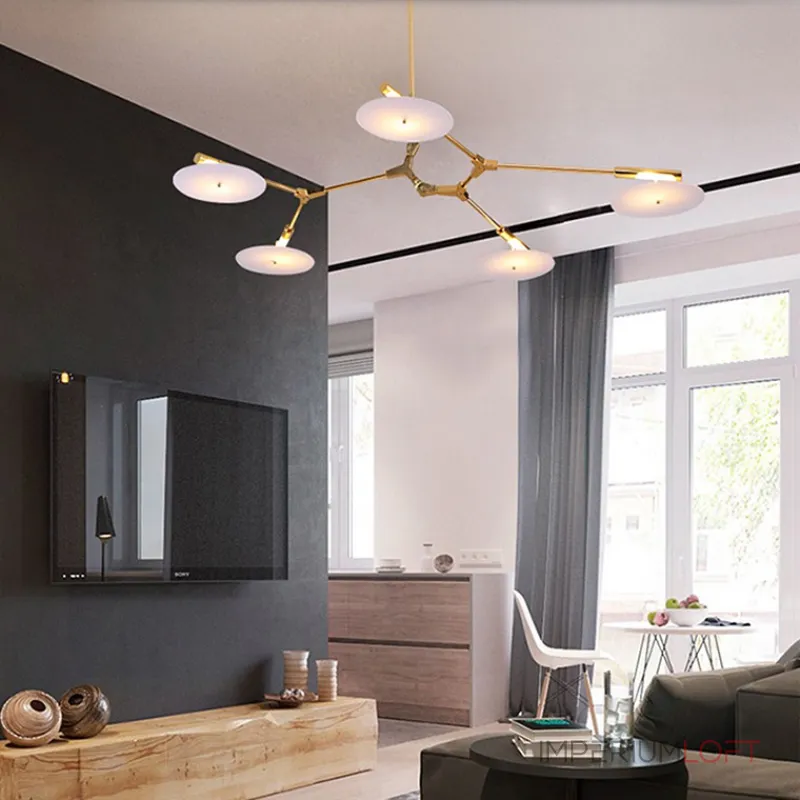 Люстра на штанге DISCS D155 Black