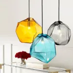 Подвесной светильник Color Ice Cube Pendant JEVIO 1 Янтарный от ImperiumLoft