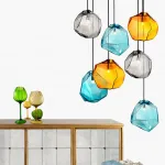 Подвесной светильник Color Ice Cube Pendant JEVIO 1 Янтарный от ImperiumLoft