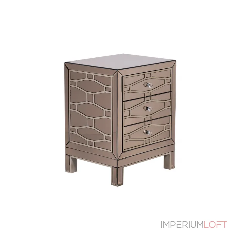 Тумбочка зеркальная с ящиками KFG046 от ImperiumLoft