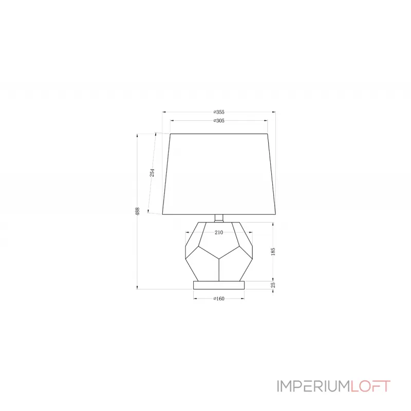 Лампа настольная золотая (белый абажур) 22-88259 от ImperiumLoft