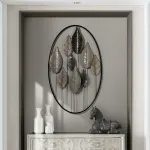 Дизайнерский настенный декор листья в рамке LaLume-KKK00204 от ImperiumLoft